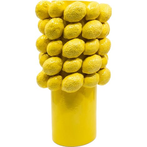 Signes Grimalt Jarrón Novedad Jarron Limones Novedad Amarillo 17x17x35cm 39395