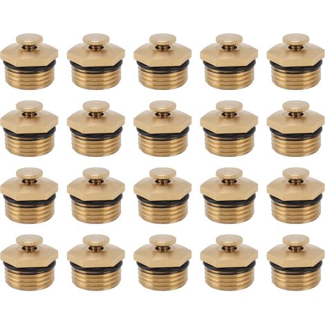 20 Pièces Buses de Brumisation en Laiton, 1/2" Arroseur de Buses de Brumisation Réglables, Têtes de Remplacement de Buse de Brumisation de Pulvérisation pour Paysage de Pelouse de Patio, Jardin (1/5)