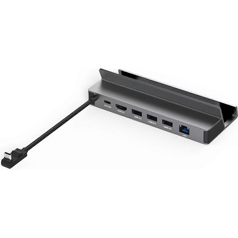 Station d'accueil hub USB-C 6 en 1 pour 4K 60 Hz RJ45 PD100W (1/5)