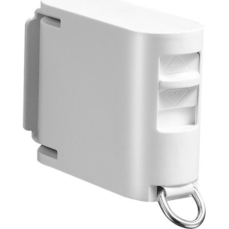 Tendedero retráctil tipo A, 4,2 metros, con enrollado automático, mango antideslizante, material TPU, color blanco. (1/4)