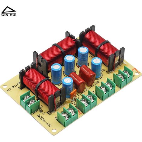 HiFi-Frequenzfilter in audiophiler Qualität – ein Hochtöner, ein Mitteltöner, zwei Tieftöner – Vier-Wege-Filter, nahtloses Design zur Aufrüstung von Heimlautsprechern. (1/4)
