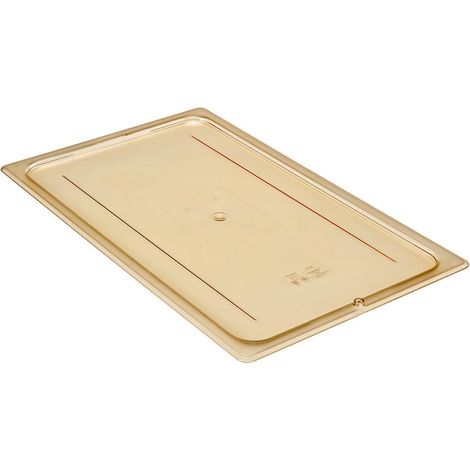 Couvercle plat GN 1/1 - Haute température - 32.5 x 53 cm - Ambre - Lot de 6 - Cambro