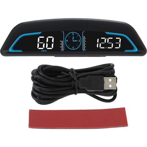 Universal Car HUD Display Digital GPS Speedometer with Auto Speed ​​Alarm Brightness Adjustment for Vehicle (1/4)