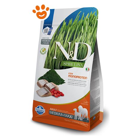 Farmina Dog N&D Spirulina Adult Medium/Maxi Aringa - Farmina Dog N&D Spirulina Adult Medium/Maxi Aringa - Sacco Da 2 Kg