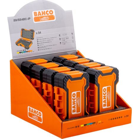 Bahco 1/4-Bitsatz für Schlitz-, Phillips-, Pozidriv-, Sechskant- und TX-Tamper-Schrauben 30 mm × 19 mm × 28 mm - 8 Stk. pro Kartondisplay (1/3)