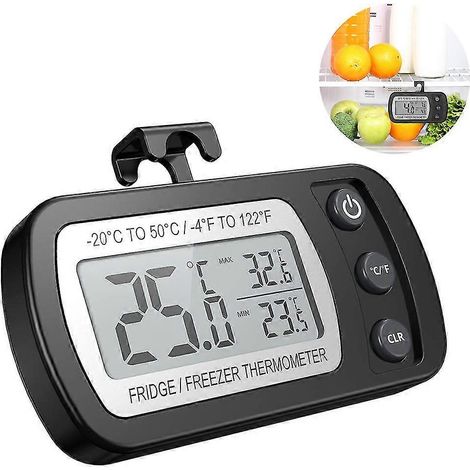 Filiyano-Thermomètre étanche pour réfrigérateur, thermomètre numérique pour congélateur noir (1/5)