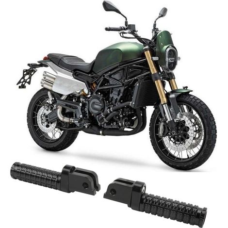 Motorrad-Vorderradpedale (ein Paar, links und rechts) für Benelli Leoncino 500 2018-2022 (Teilenummer: BL480-QJT), schwarz. (1/5)