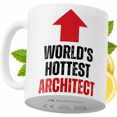 Lustiger Kaffee- oder Teebecher für Architekten mit witzigem Textdesign – ideal für Geburtstage, Namenstage, Feiertage und besondere Anlässe. Hochwertiger Becher für Zuhause, Büro und Arbeit. Farbe: W