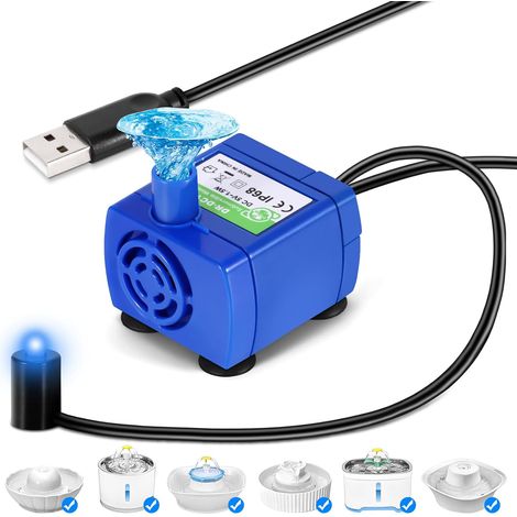 Pompe de fontaine pour chat remplacement petite à eau mini ultra-silencieuse faible consommation d'énergie V 5 (1/4)