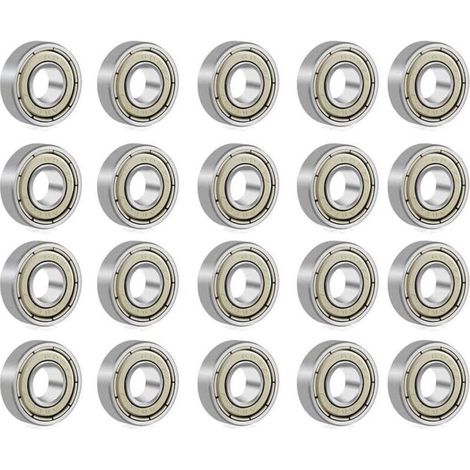 608 ZZ Roulement à Billes Métal Double Blindage Roulement Skate pour Roller, Skateboard, Longboard, Waveboard 8x22x7 mm 20Pcs.. (1/4)