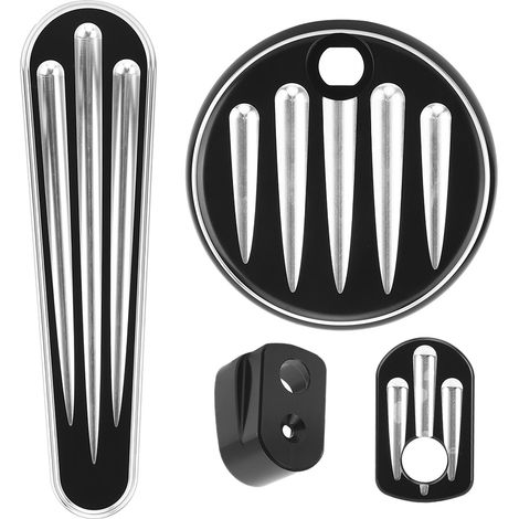 Kit porte-réservoir, insert tableau de bord et bouchon d'allumage style bande compatible FLHX, FLHT, FLTR, FLHTCUTG (1/5)