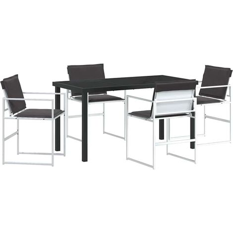 Ensemble de salle à manger pour jardin 5 pcs,Salon de jardin Blanc CFW27813 (1/5)