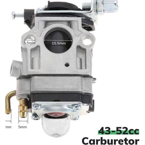Vergaser-Reparatursatz für 43-cm³- und 52-cm³-Freischneider mit Dichtung, Membran und Vergaserpumpe. Passend für Rasenmäher MP15, 43 cm³, 52 cm³, CG430, CG520, BC430 und BC520. (1/5)
