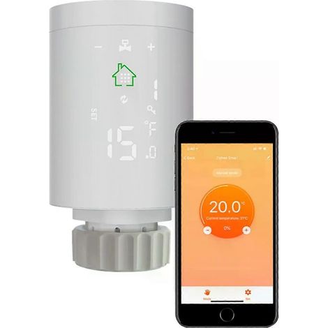 Qiumi Wifi Zigbee30 TRV Thermostatventil, Thermostat-Heizkörperregler, Heizung, Google Home Alexa Sprach- und App-Fernsteuerung (1/4)