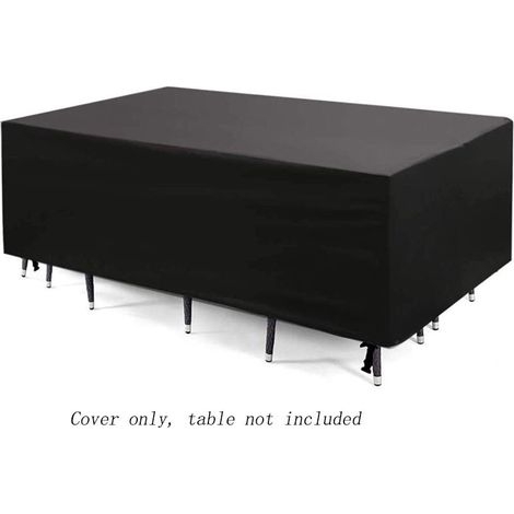 Housse carrée extérieure Jinbao - Polyester imperméable antitache - Noir - Style moderne - 135x135x72cm (1/5)