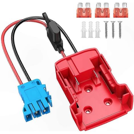 Adaptateur batterie pour Power Wheels, compatible avec modèles Peg-Perego, connecteur fiable, remplacement facile, alimentation 12V, accessoire de recharge universel, pièce de rechange durable. (1/5)