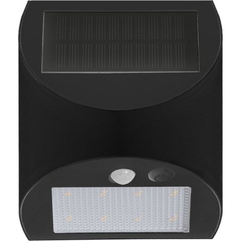 Faretto led 3W da esterno con sensore crepuscolare e di movimento pannello solare a batteria litio Century Arcadia Max - Nero (1/5)