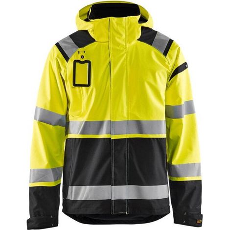 Giacca da lavoro hardshell stretch 2D alta visibilità 4987 - Giallo fluorescente/Nero XL (1/5)