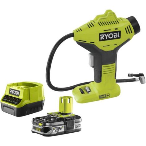 RYOBI 18V One Plus centrale compressori R18PI-0 - 1 batteria 2.5Ah LithiumPlus - caricabatterie rapido 2.0Ah RC18120-125 (1/5)