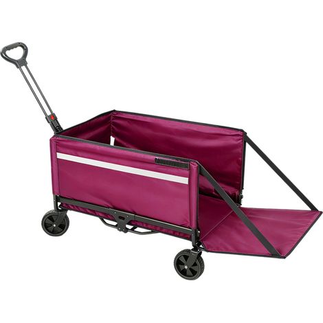 Albatros Bollerwagen Rosa klappbar 120L mit Flaschenöffner & Getränkehalter – faltbarer Handwagen mit Reflektorstreifen (1/5)