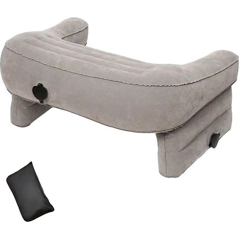 Sofá hinchable, soporte ergonómico, comodidad portátil, color beige. (1/2)