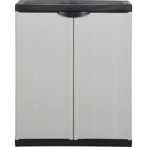 Maison Exclusive - Armadietto da Giardino con 1 Ripiano Grigio e Nero 68x40x85 cm (1/5)