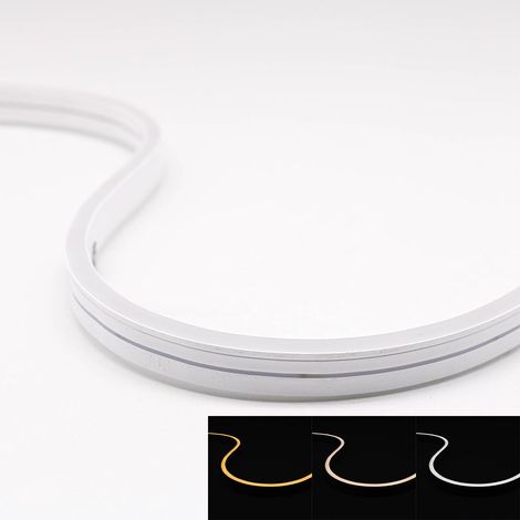 Neon Mini CCT Dual Weiß 24V CRI90 LED Streifen 5M 18W/m 120LED/m 6mm IP66 Lichtfarbe einstellbar 2700-6500K (1/5)