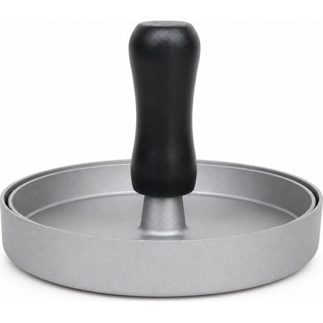 Presse à Hamburger avec Poignée en Bois, Presse à Viande en Aluminium Antiadhésif (Diamètre 4,7 pouces) pour des Galettes de Boeuf, Poulet et Végétales Faites Maison (1/5)