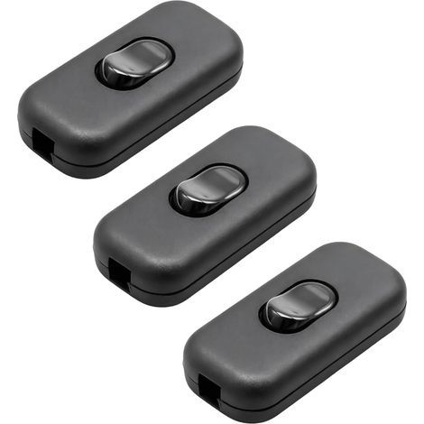3PCS Switch, 6A 250V, Inline Rocker Switch, Power Cord, Bedside Lamp, Household Appliances (1/5)