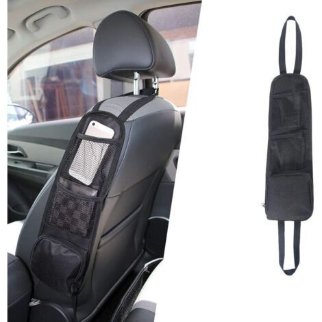 Ahlsen Organisateur Latéral de Siège, Sac de Rangement, Support de Téléphone, Poche en Filet pour Tous les Sièges d'auto de Passager Avant pour Voitures, Camions