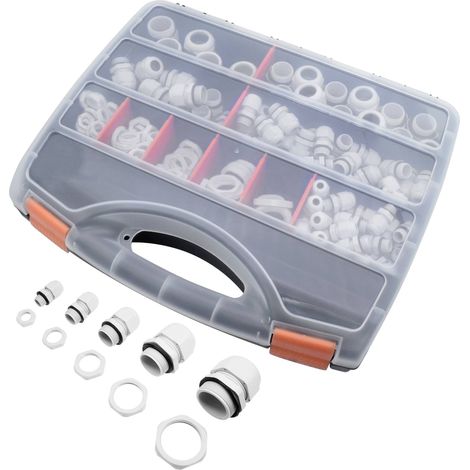 Quadrios 2102CA115 Assortiment de presse-étoupes PA66 blanc 224 pc(s) (1/4)