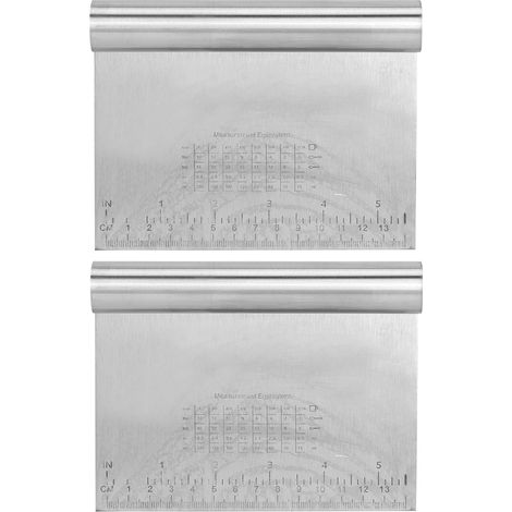 Lot de 2 coupe-pâte en acier inoxydable pour pâtisserie et cuisine, outil de raclage de pâte à pain. (1/5)