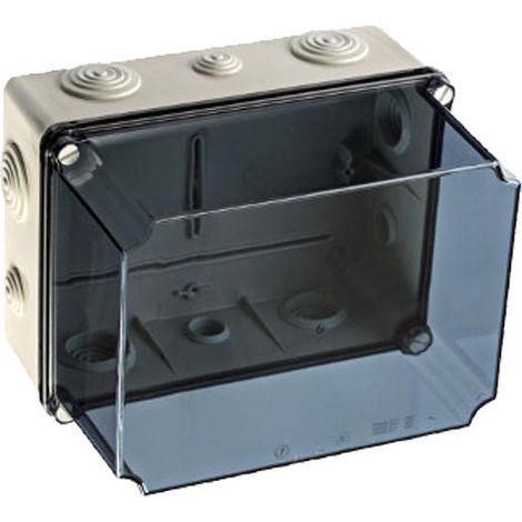 Gsvt171 Ide Boite De Dérivation Industrielle étanche Ip65 Avec Capot Transparent Réhaussé Et Entrées Souples - Dim.175x151x155