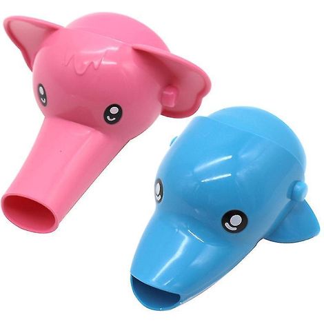 Lot de 2 rallonges de robinet pour enfants avec motif dessin animé (1/3)