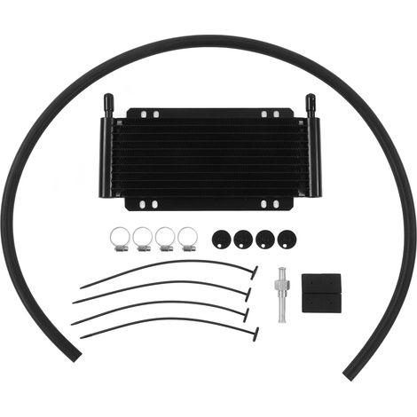 Refroidisseur d'huile en aluminium noir, Transmission à 11 rangées pour camionnettes, fourgonnettes, remorques de voyage (1/5)