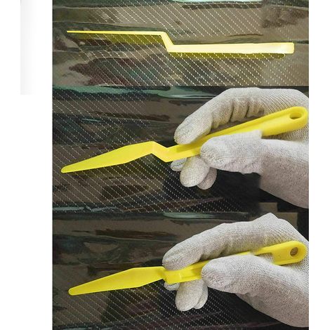 Lot de 2 Racloirs à Long Manche pour Vitres Auto, Outil de Pose Film Vinyle, Grattoir d'Angle, Spatule de Marouflage pour Décalcomanie, Kit d'Installation de Pellicule (1/5)