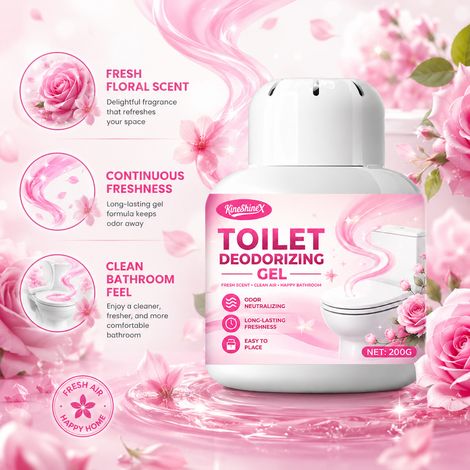 KineShineX WC-Geruchsentferner-Gel, WC-Deodorant fürs Badezimmer, Duftbox, langanhaltendes Lufterfrischungsgel (1/5)