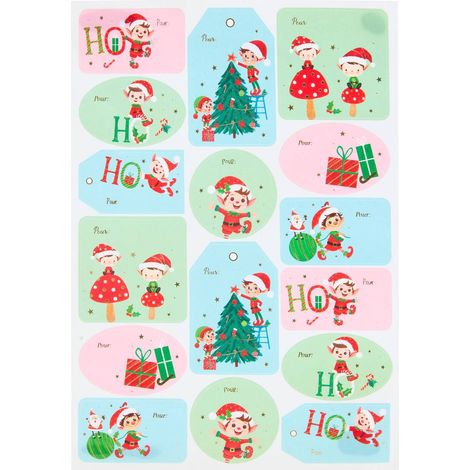 PQT KDO LUTIN ETIQUETAS X32 - Feeric lights & christmas