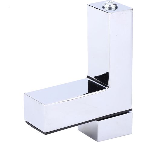 Support de verre épais avec pince réglable en alliage de zinc, type F, quincaillerie de fixation, finition brillante (1/5)