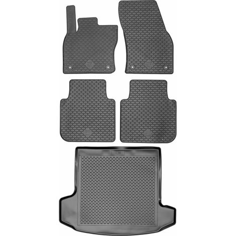 Coffre DOMA 290405 + Tapis de sol DOMA 221242 - Skoda Kodiaq SUV 5 places à partir de 2017, repose-pieds AV2 avant - INSTALLÉ (1/5)