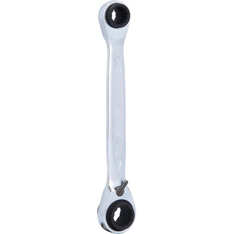 1 - Clé polygonale - Clé à cliquet - Réversible 4 en 1 - Chrome Vanadium - Finition satinée - Mécanisme 72 dents - 8x10-12x13 mm (1/5)