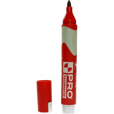 Rotulador de construcción Marker PRO rojo permanente, resistente al agua y de secado rápido. (1/5)