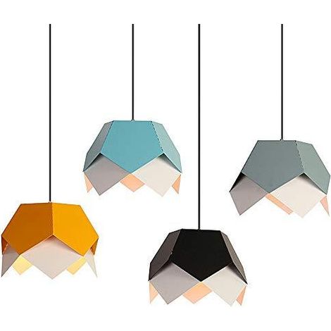 abb Eleganter Schwarz LED Kronleuchter 7 cm Breite