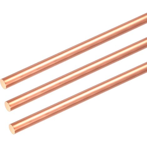 3Pcs Barres Ronde En Cuivre naturel 99.99%, Diamètre 5mm / 0.2", Longueur 260mm / 10.2", Barres En Cuivre Nu Pour DIY, Métal, Tournage, Hobbies, Jardinage, Industrie, Décoration (1/5)