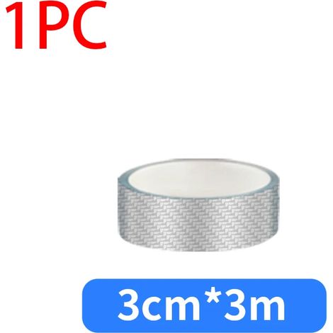 (3 cm x 3 m) Film protecteur de seuil de porte SEAMETAL en fibre de carbone 3D pour voiture : protection anti-rayures,adhésif,résistant à l'usure et imperméable (1/3)