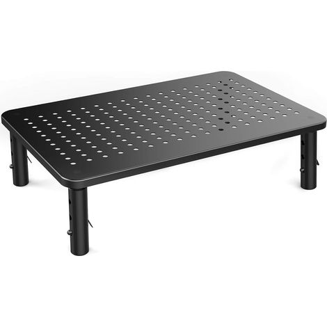 Support pour écran HUANUO - Support ergonomique pour ordinateur portable réglable en hauteur (3 niveaux) avec plateforme en maille, compatible avec ordinateurs portables, ordinateurs de bureau, iMac, (1/5)