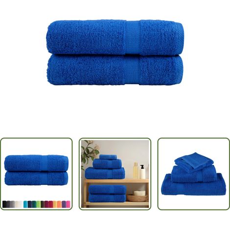 Baumwolle - Premium Handtücher SOLUND 2 Stk. Blau 50x100 cm 600 g/m² (1/5)