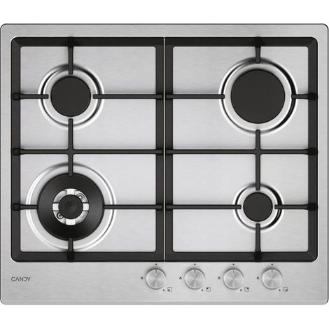 Candy Moderna CHG6BF4WTX. Colore del prodotto: Acciaio inox, Posizionamento dell'apparecchio: Da incasso, Dimensione della larghezza del piano cottura: 60 cm. Tipo di controllo: Manopola, Posizione... (1/5)