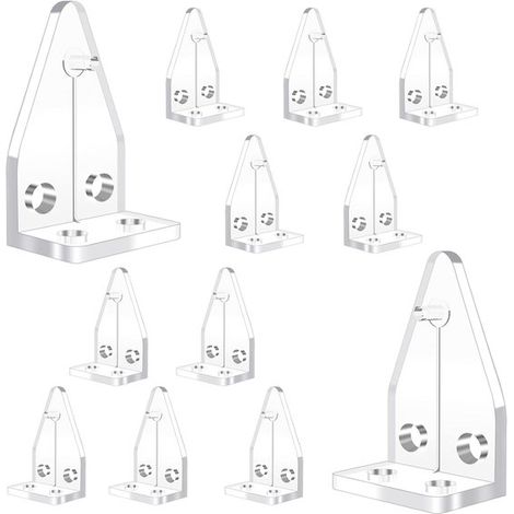Set di 24 staffe di montaggio in plastica trasparente per tende a rullo — Installazione semplice — Funzionamento manuale — Montaggio esterno al telaio — Accessori per tende a rullo (1/4)