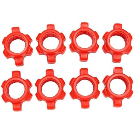 Paquete de 8 tuercas para barra, XU, tuercas para barra, abrazaderas para barra, accesorios deportivos de entrenamiento - KZQ (1/4)
